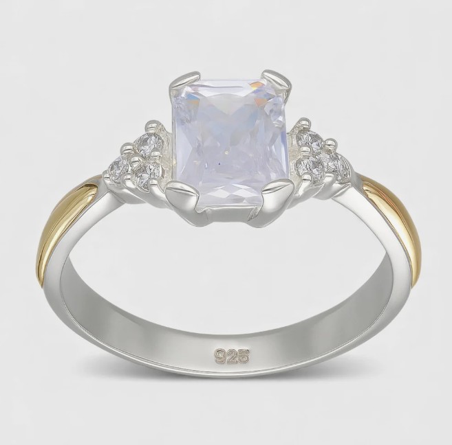 Anillo Baguette con Oro 16